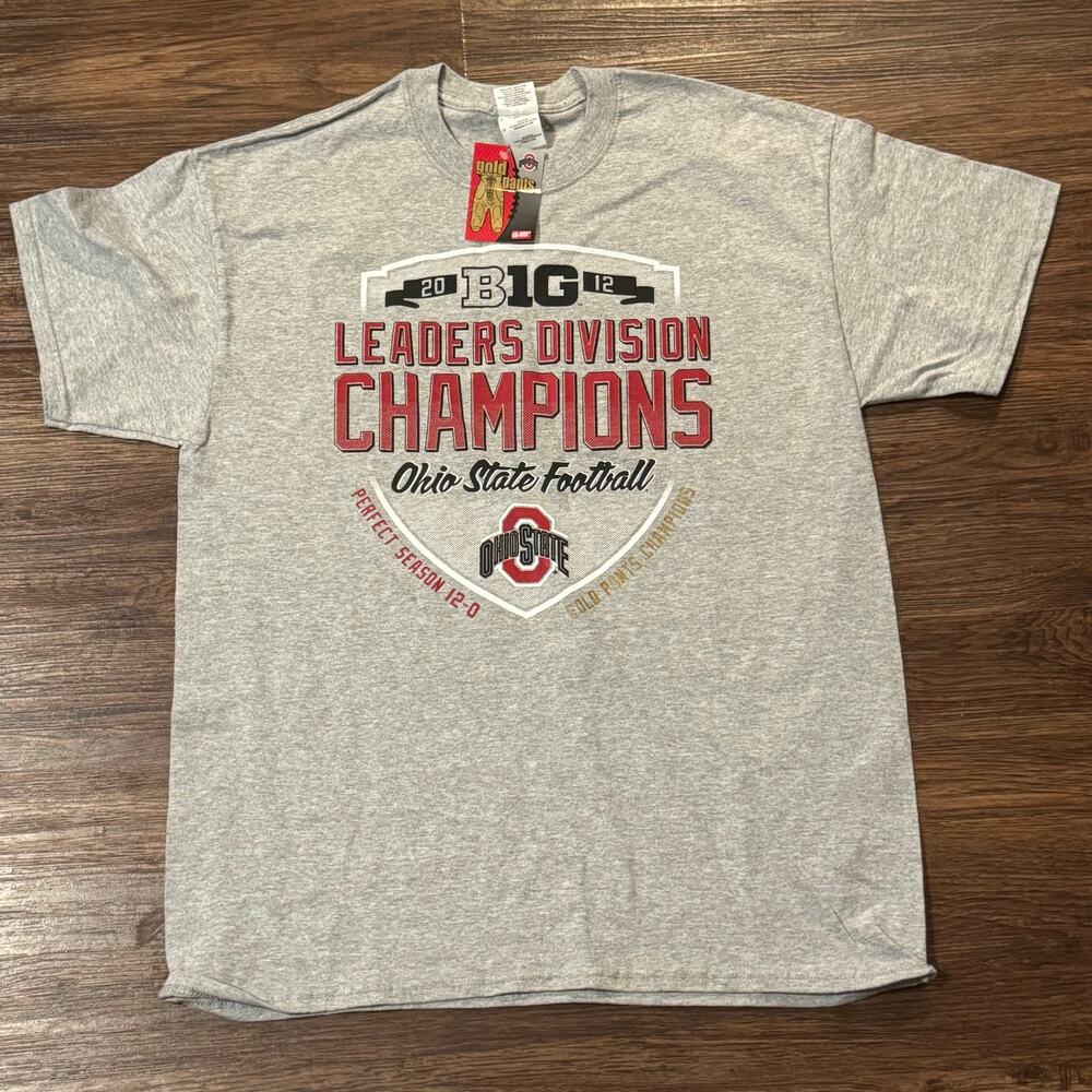 Ohio State Buckeyes 2012 Big Ten Leaders Division Champs ‎ T-Shirt Size L